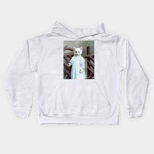 White Kitten Kids Hoodie